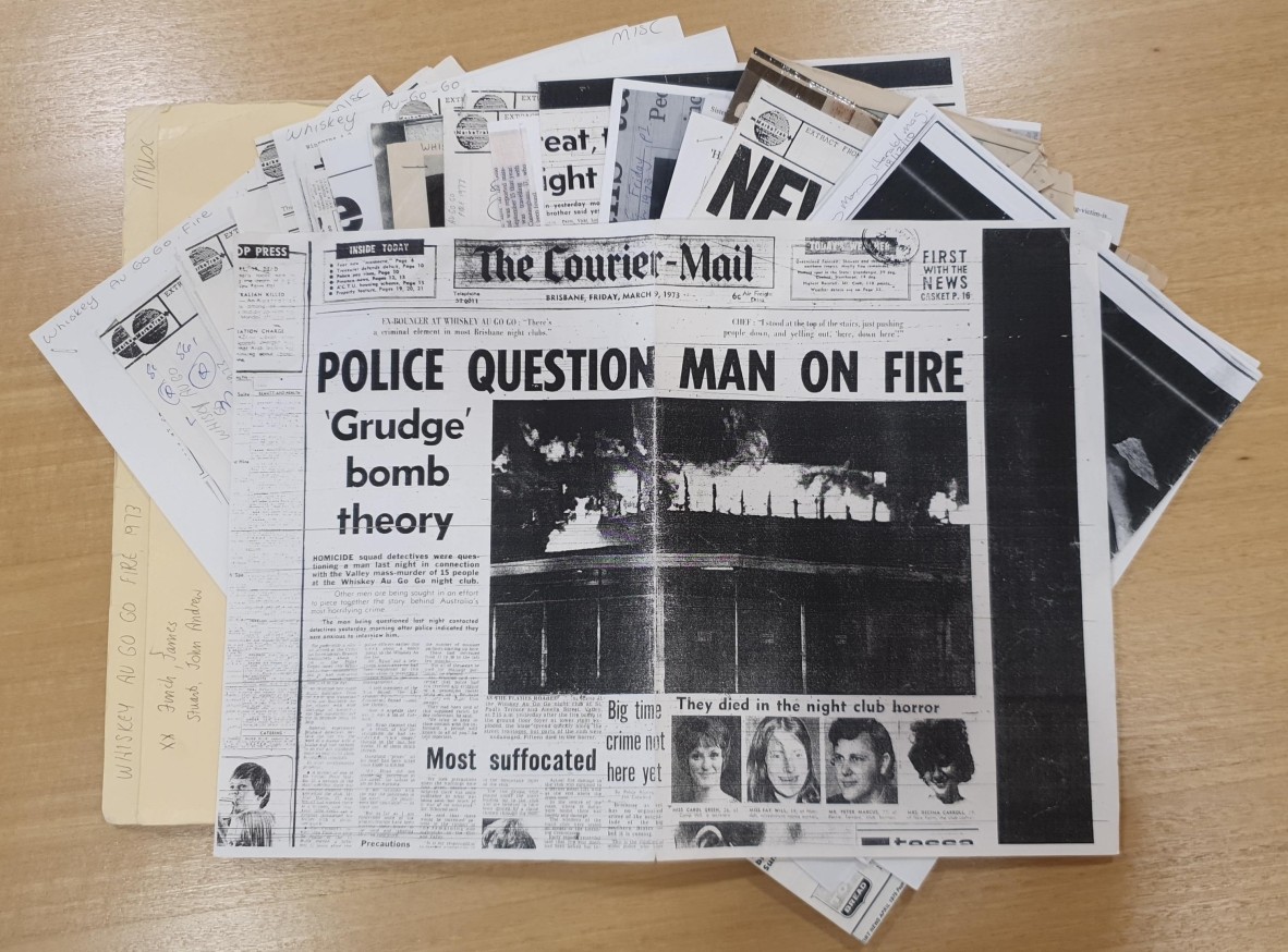 Collection of photocopied newspaper articles