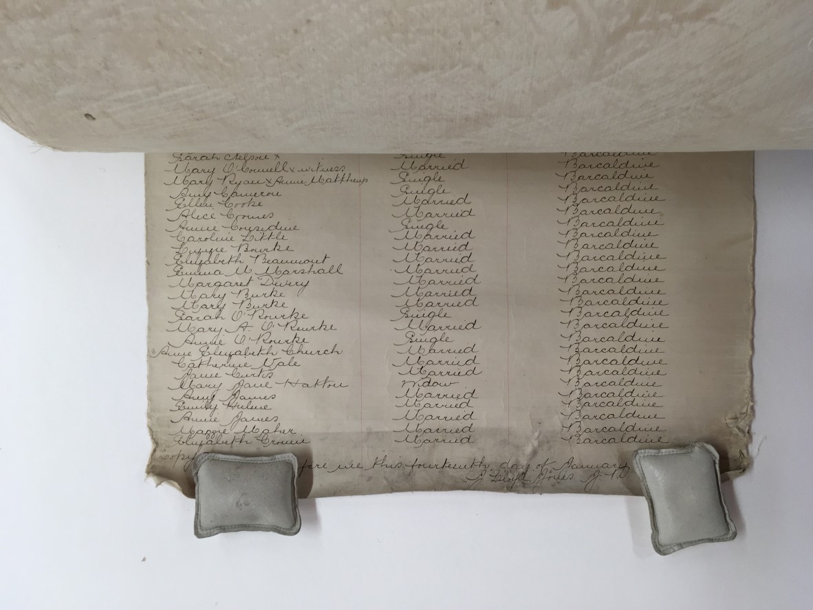 The Petition end section before cleaning treatment