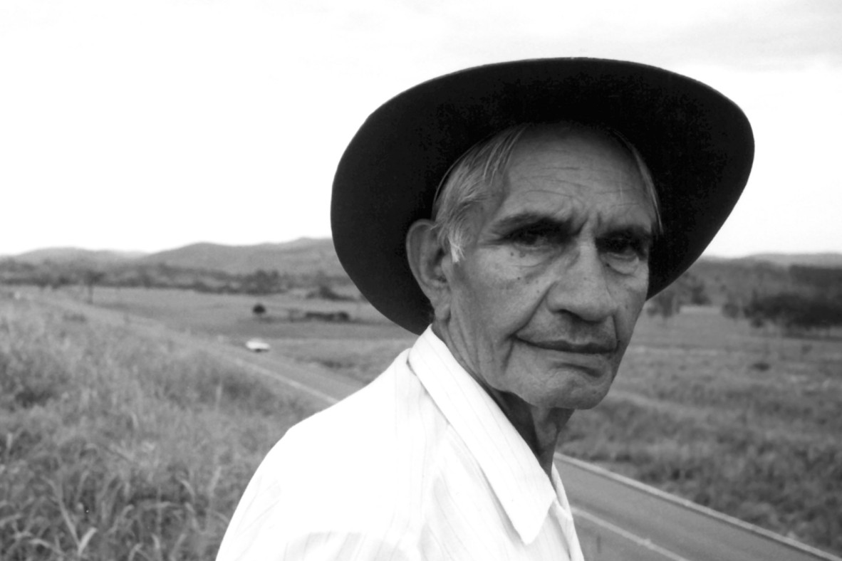 Cyril Williams visiting his traditional country in the Beaudesert District