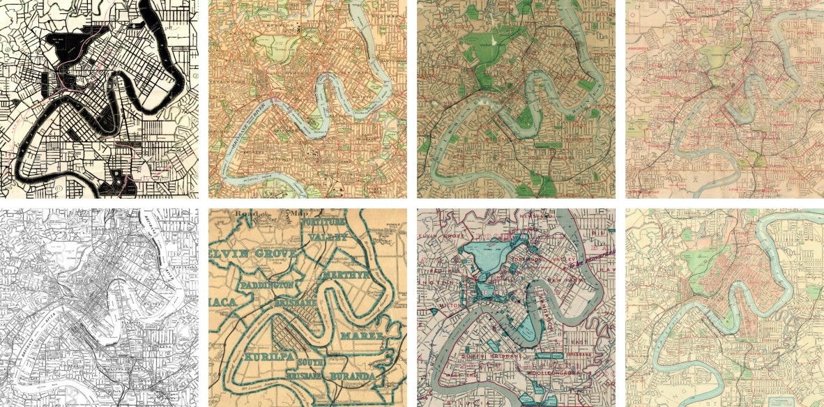 Aligning the Brisbane river across maps