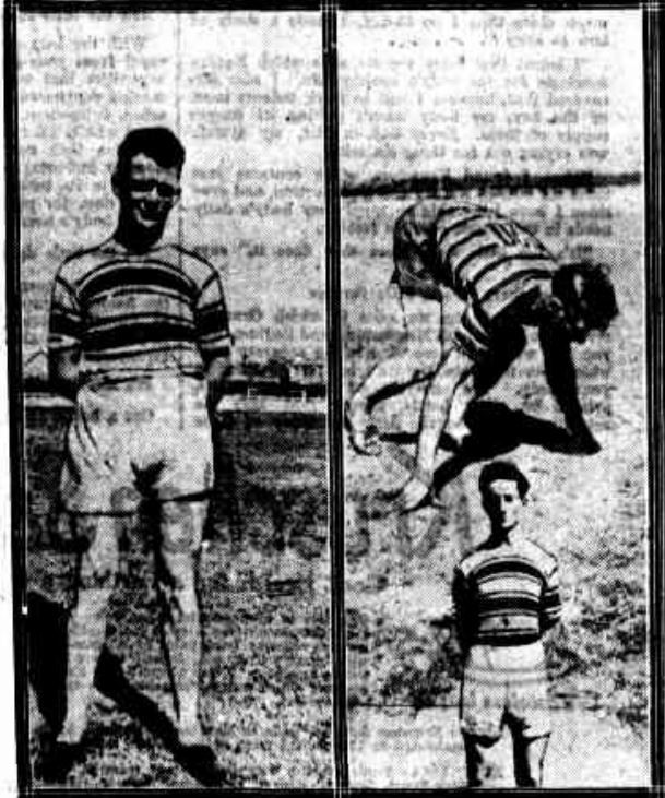 Photo of three runners wearing their jerseys