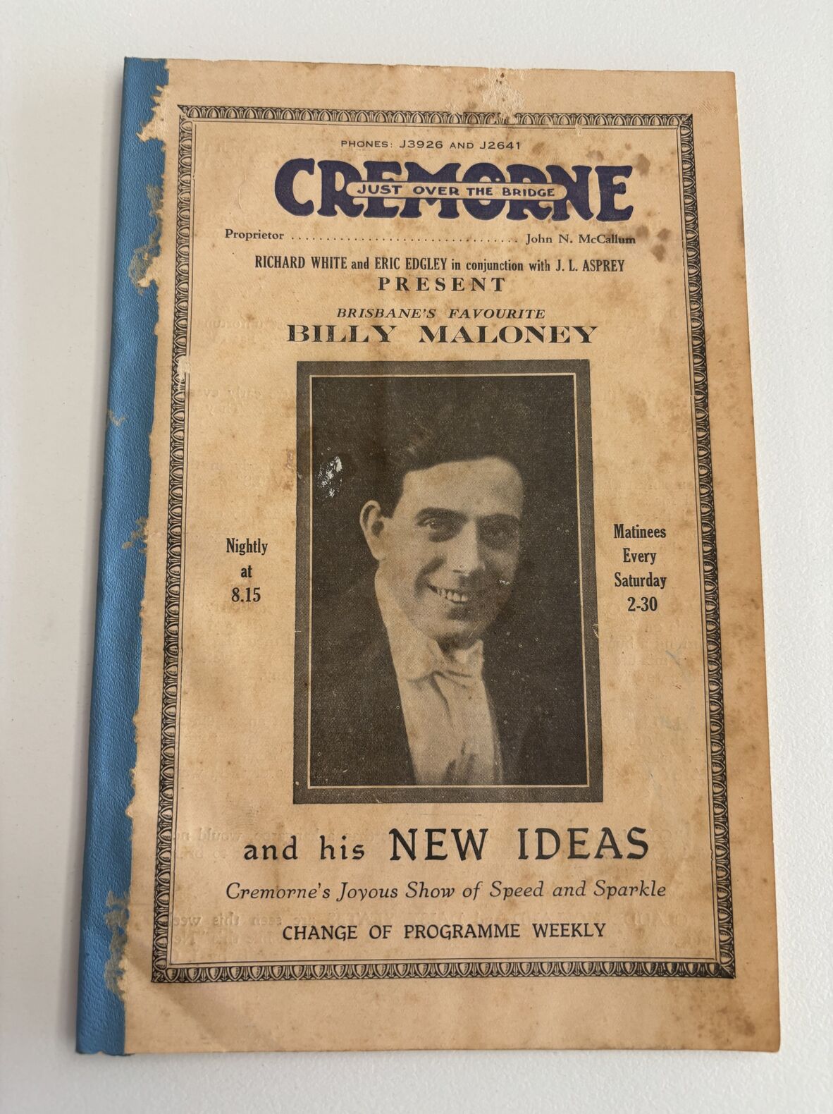 Advertisement for Margaret Chapman appeared in the Cremorne Theatre programme.  