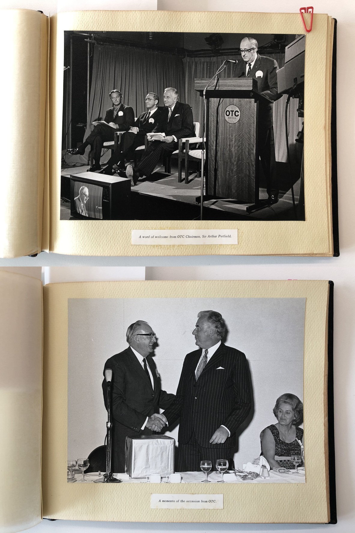 Album - Opening of the Broadway International Telecommunications Terminal 21 February 1974. Sir Arthur Petfield and the then Prime Minister, the Hon EG Whitlam, QC, MP