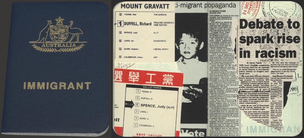 Front cover and page from Portrait of an Australian (ed. 6/10), 1998.