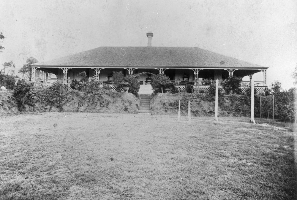 Lawns and gardens of Folkstone Breakfast Creek 1885 John Oxley Library State Library of Queensland Image 41586