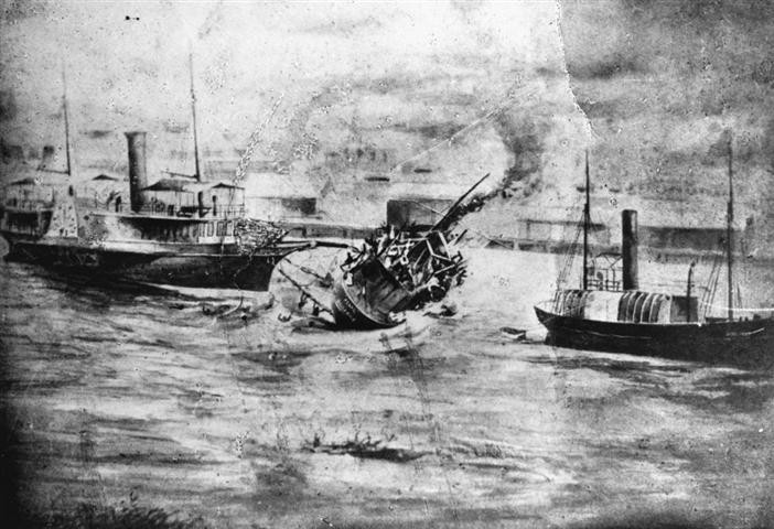 The steamer Pearl moored above the Victoria Bridge (second temporary structure ) in 1896. N.Colclough. John Oxley Library, State Library of Queensland. Negative number: 9320