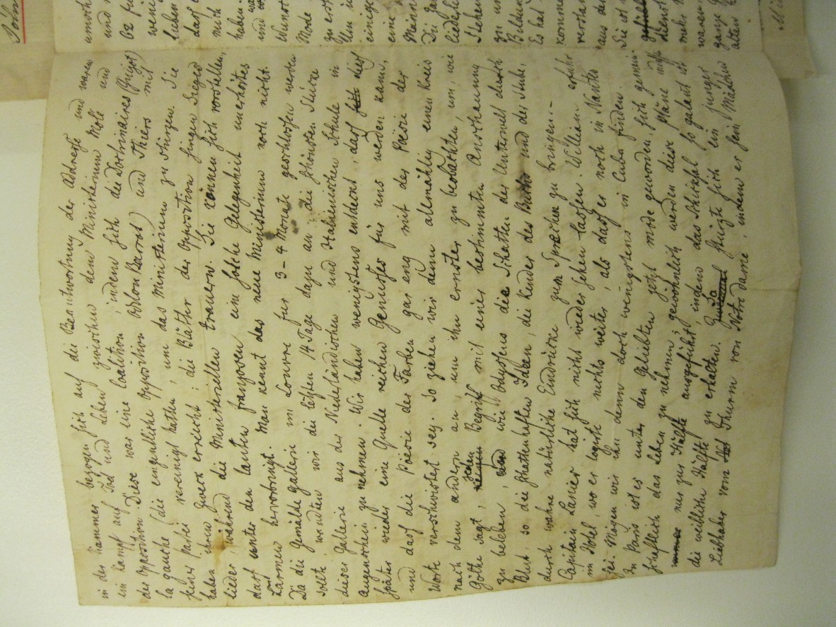 handwritten letter from 1839