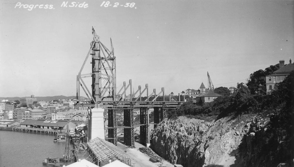 Northern end of the Story Bridge, February 1938