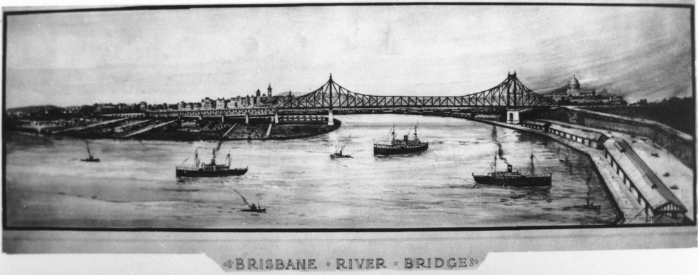 Initial concept for the Story Bridge by J. J. C. Bradfield Brisbane Queensland 1934