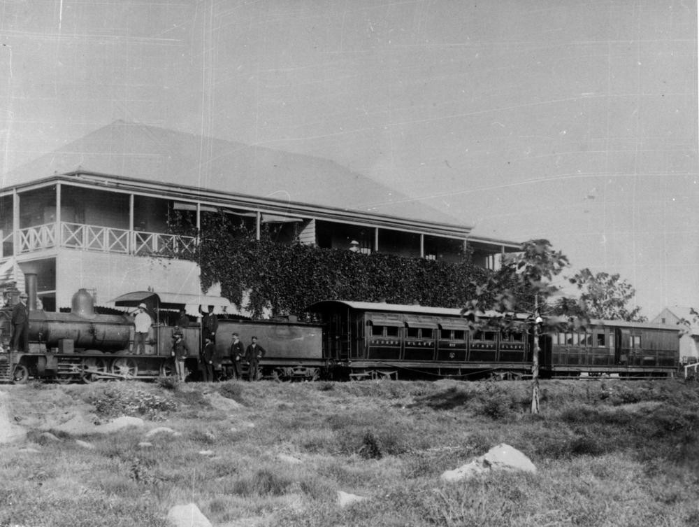 Locomotive at the Cooktown Railway Station ca 1889 