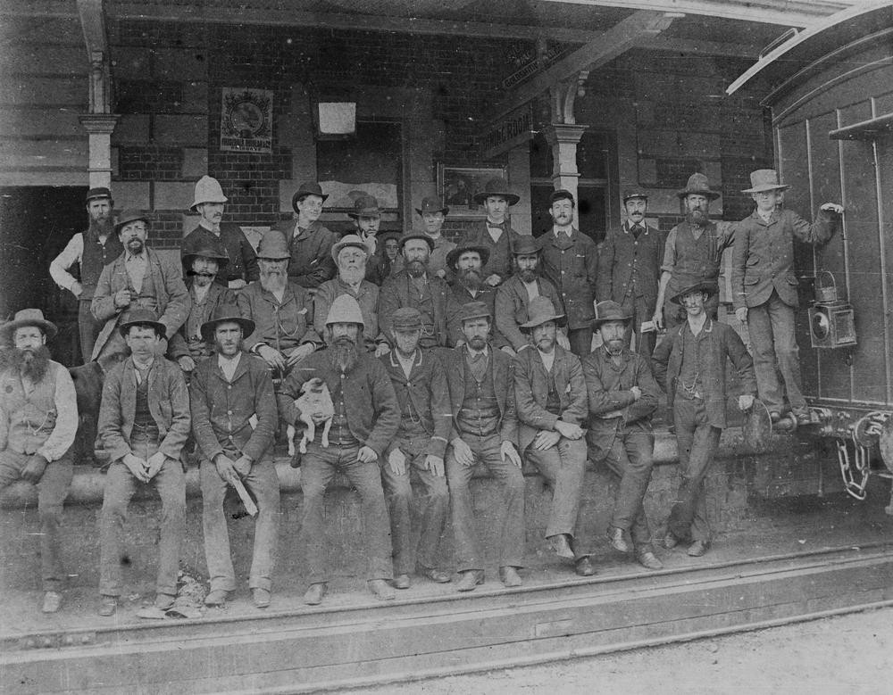 Railway employees Toowoomba, Queensland ca. 1890. 