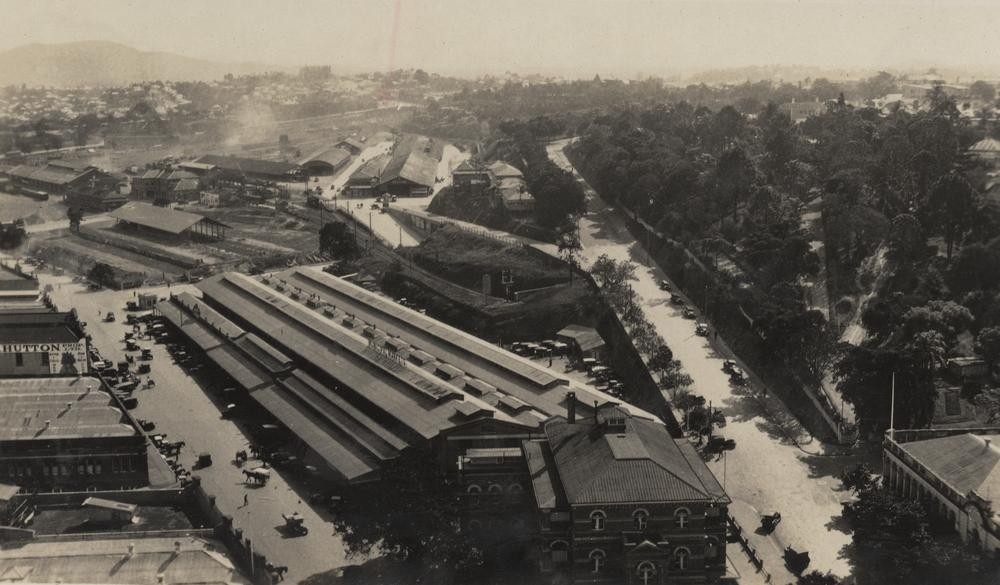 Roma Street Railway Station in Brisbane ca. 1931.