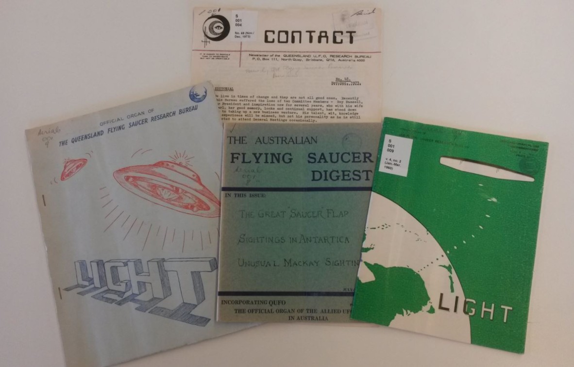 Selection of Queensland UFO related periodicals from State Library of Queensland's collection