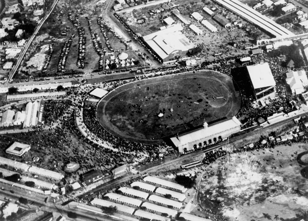 Aerial view of the Exhibition Ground and surrounding area Brisbane ca 1925