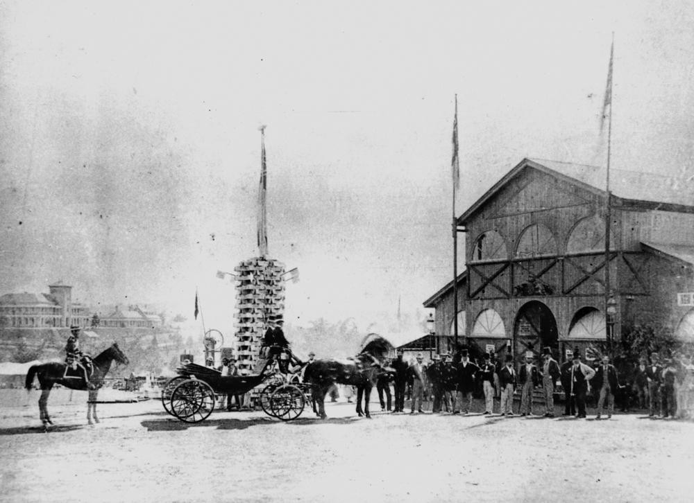 Governors party arriving at the Queensland Intercolonial Exhibition Brisbane 1876