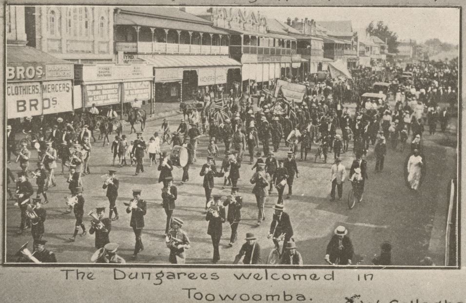 The Dungarees welcomed in Toowoomba John Oxley Library State Library of Queensland Image 702692-19151127-0021