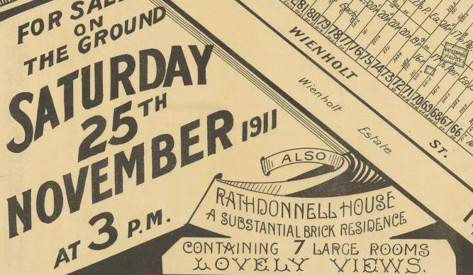 Section of Rathdonnell Estate map, 1911