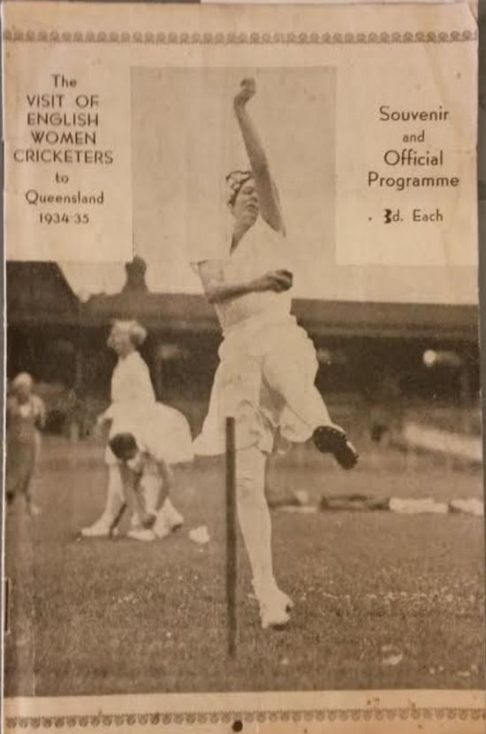 Souvenir and official programme of the visit of the English Women Cricketers to Queensland 1934-35.