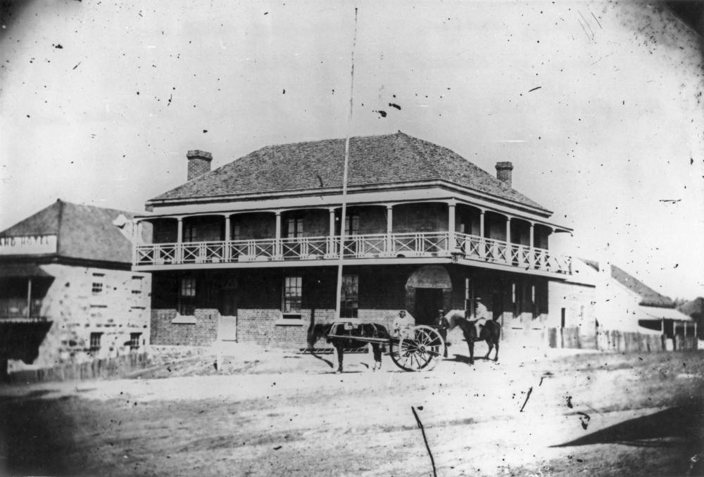 Metropolitan Hotel, Brisbane, ca. 1864