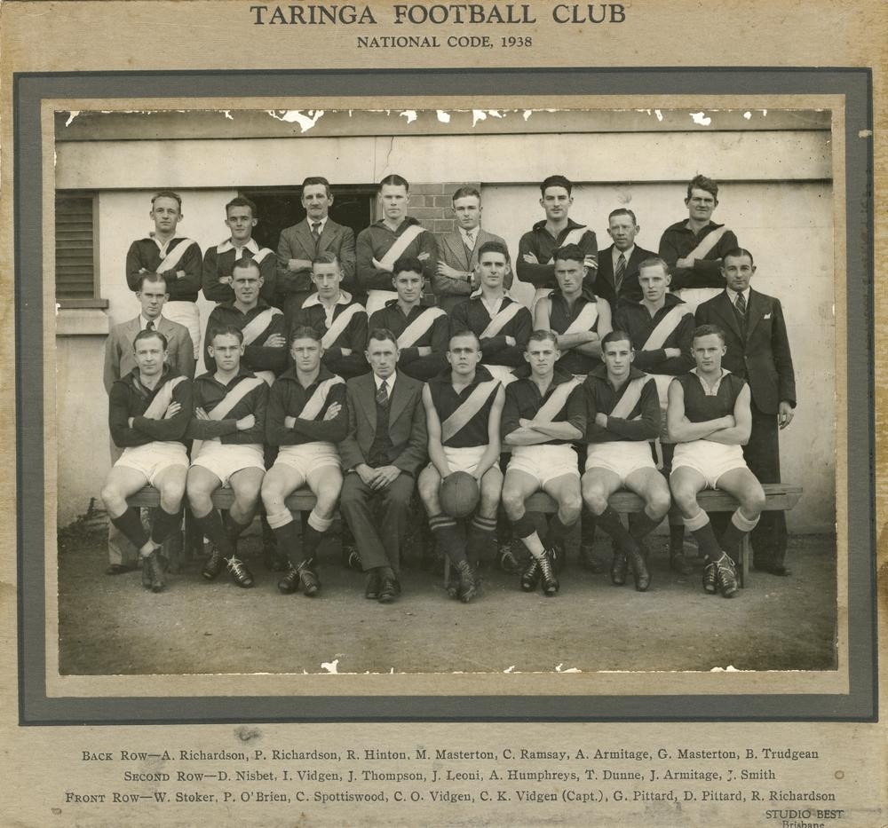  Taringa Australian Rules Football Club in Brisbane, Queensland, 1938