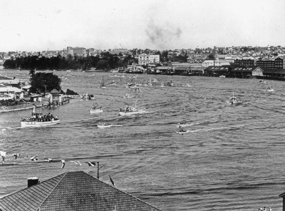 View from the Story Bridge in 1959