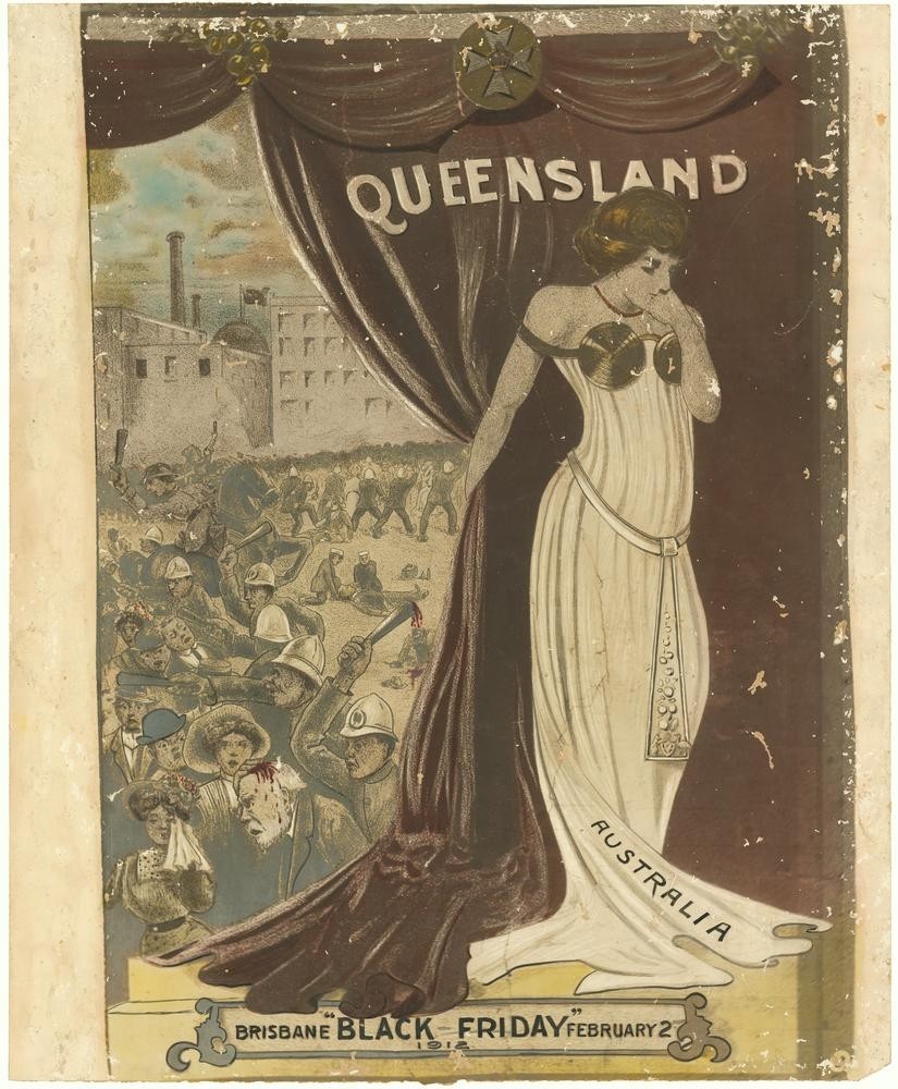 Brisbane Black Friday February 2 1912 poster