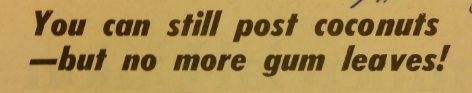 Headline of an article at the time the gum leaf letter went on display at the GPO 