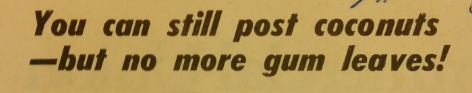 Headline of an article at the time the 'gum leaf letter' went on display at the GPO.