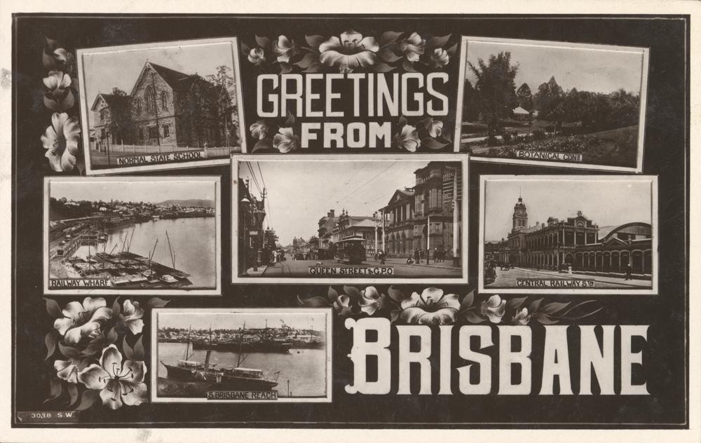 Collage of images around Brisbane ca 1907