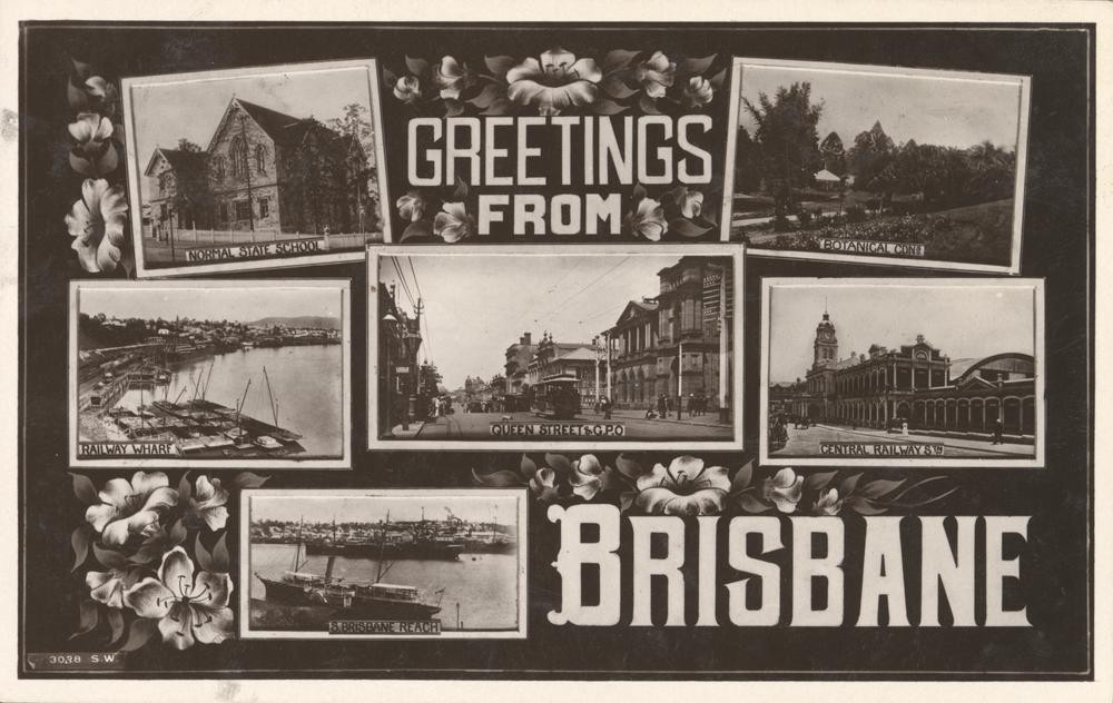 Collage of images around Brisbane, ca. 1907.