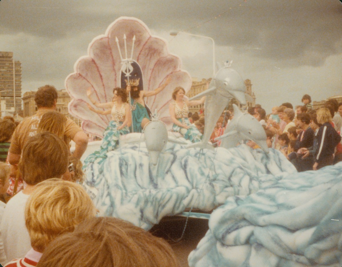 image of a colourful parade float 