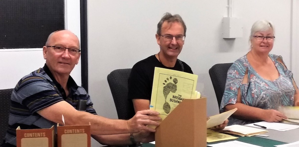 Photo of Stephen Simpson (Vice President),  Chris Hall (President) and Jeanette Simpson from Brisbane Walkers Club 