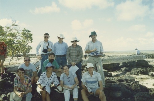 The delegation of Court Officials arrives on Mer Island.