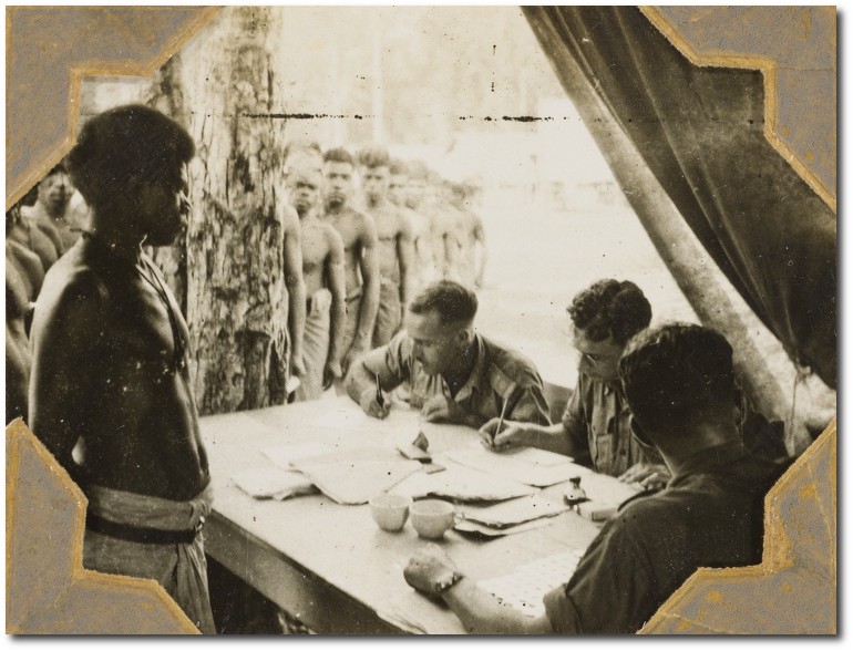 Pay day, Angau, near Lae, New Guinea, 1944-1945