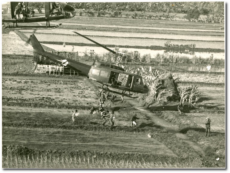 Helicopter delivering supplies Vietnam