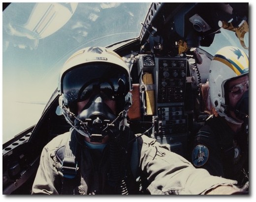 Mal Lancaster in the cockpit of an F-111