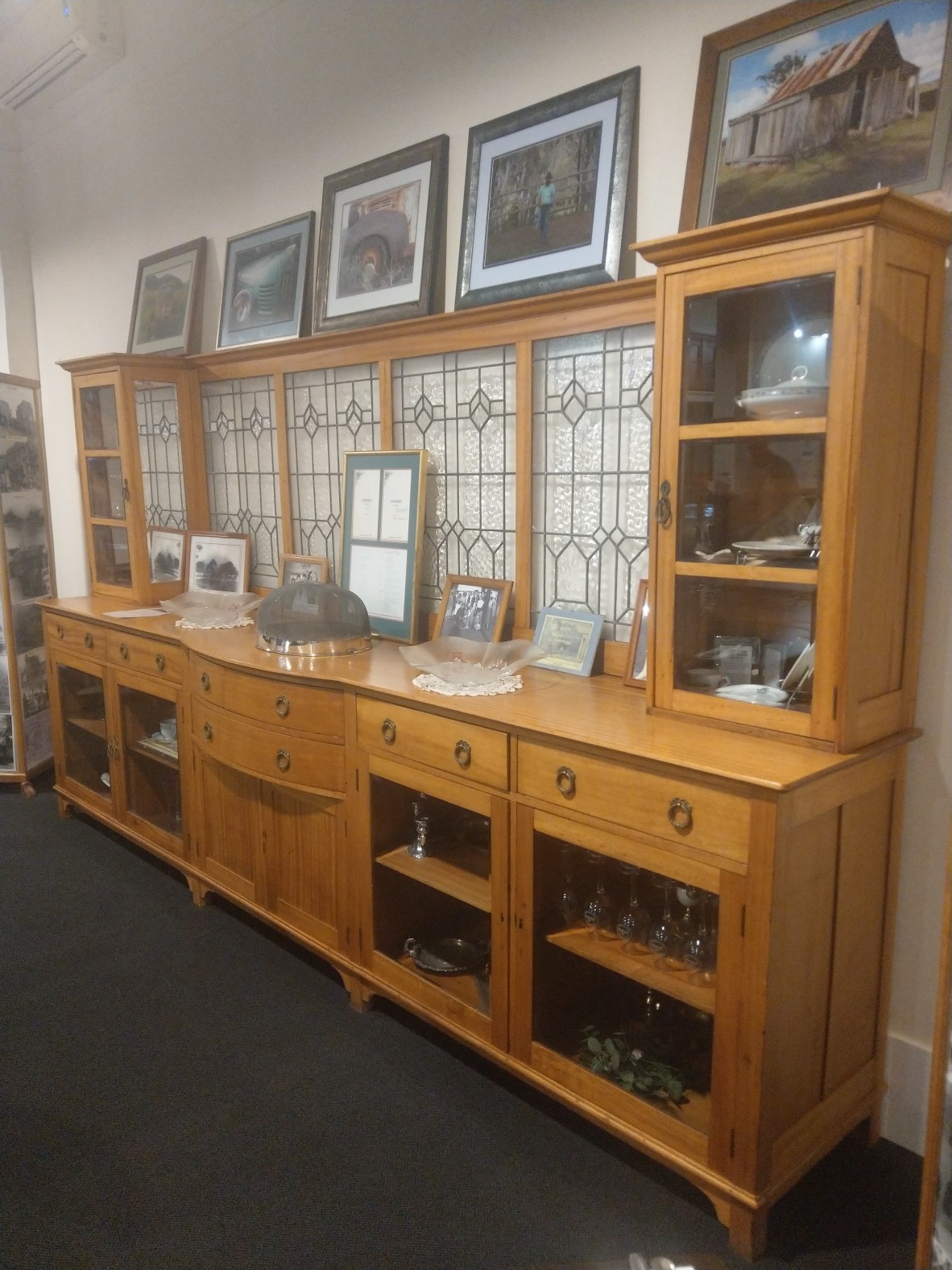 Hotel Corones sideboard (restored after the severe flood of April 1990, where 2m of water inundated the hotel), 2019. 