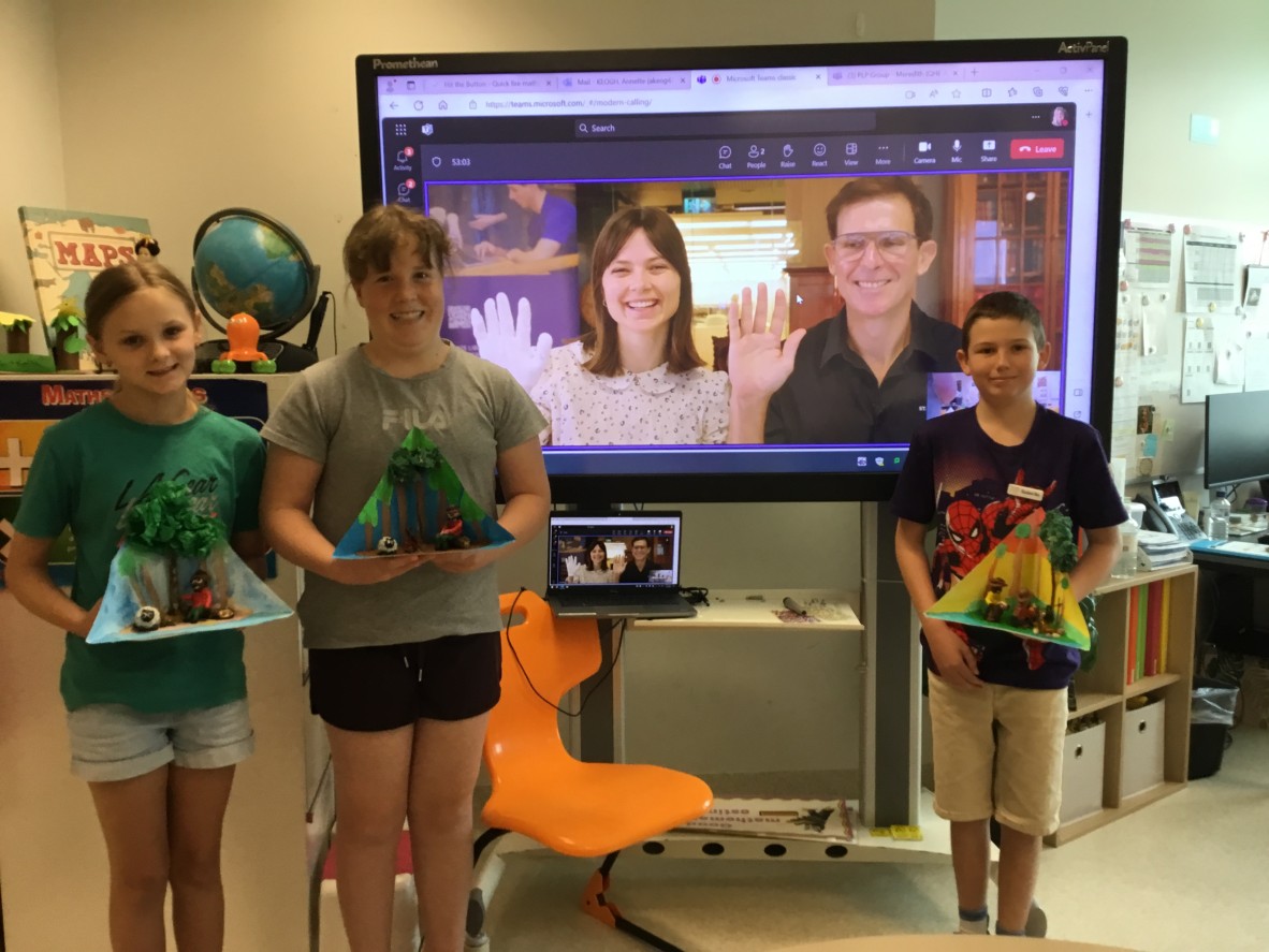 Queensland Children’s Hospital School students showcase dioramas inspired by Banjo Paterson’s Waltzing Matilda during a Live at the Library workshop. 