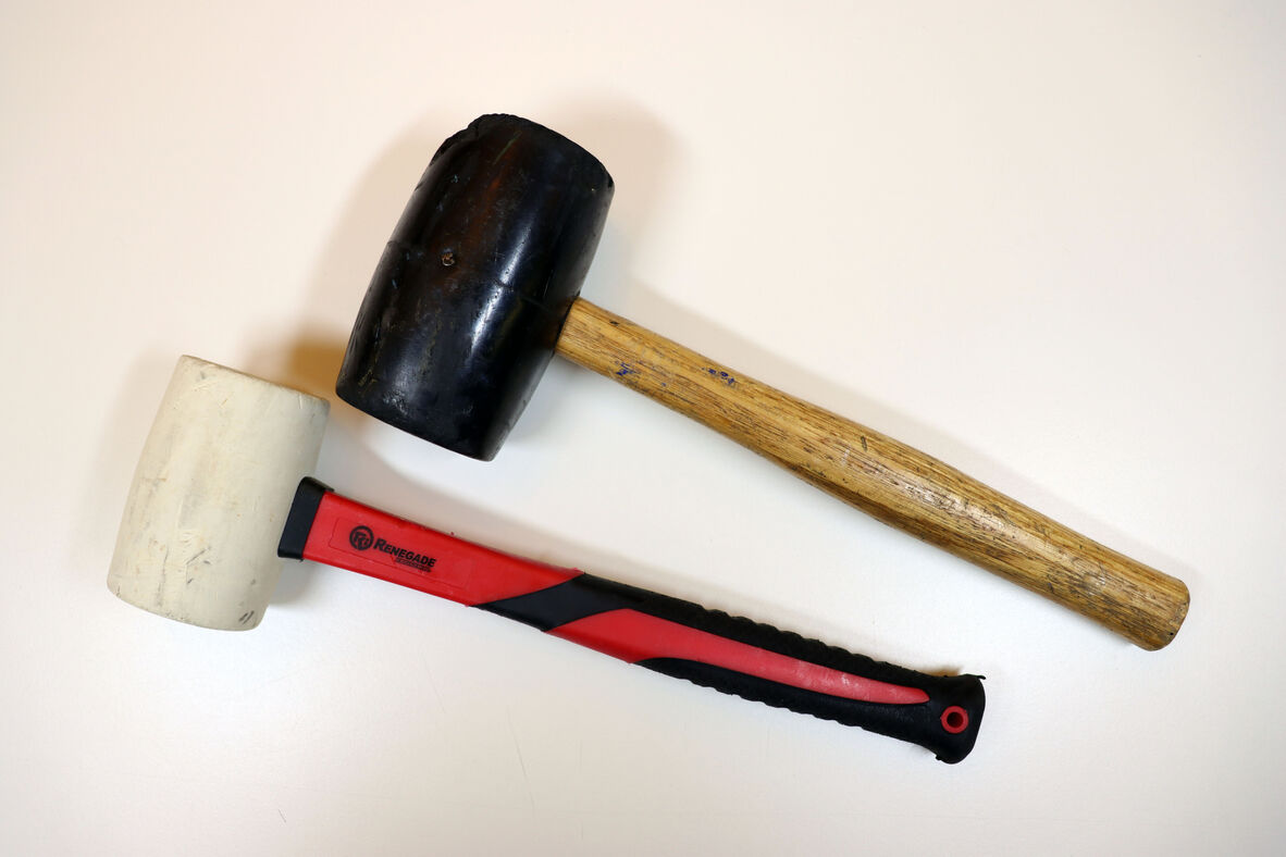 An overhead photo of some mallets.