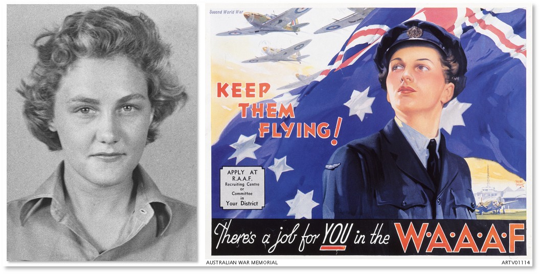 Nancy Hooper and WAAAF Poster