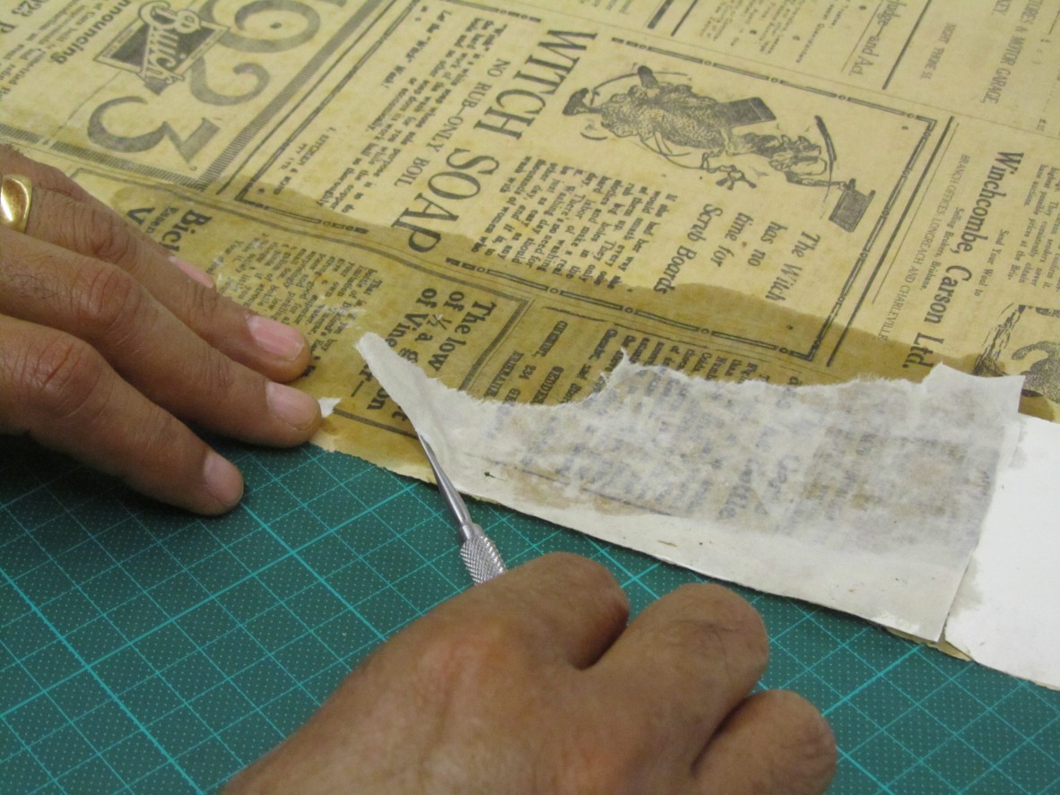 Newspaper restoration
