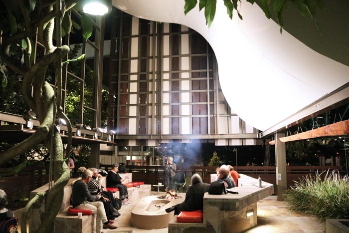 A night by the fire in kuril dhagun at the State Library