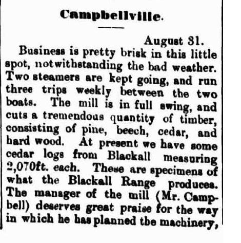 Campbellville Moreton Mail Qld  1886 - 1899 1930 - 1935 Friday 6 September 1889 page 6