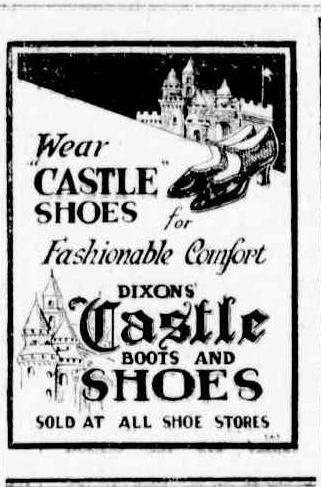 Dixon’s castle boots and shoes  Telegraph, Saturday 24 September 1927, page 10    