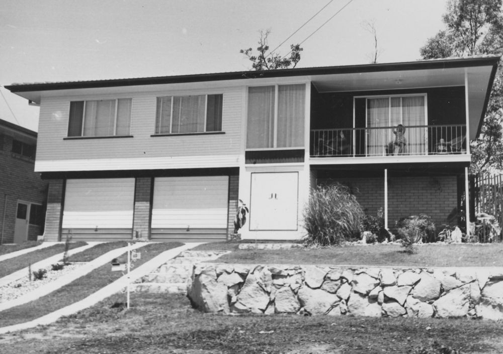 49 Olearia Street, Everton Hills, ca.1970s. From 6169 Frank and Eunice Corley House Photographs ca. 1970. John Oxley Library, State Library of Queensland. Image 6169-1803-0008