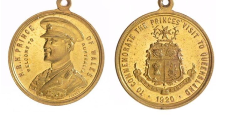 Visit of the Prince of Wales to Queensland,1920 AD [medal]