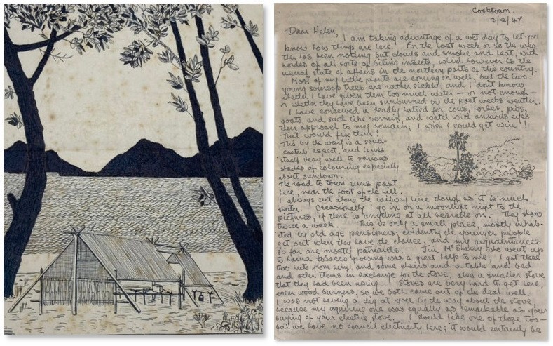 Sketch and letter by Bert Corrin