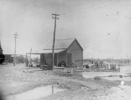 Power station for Australia's first hydro-electric scheme at Thargomindah, Queensland, ca. 1898.