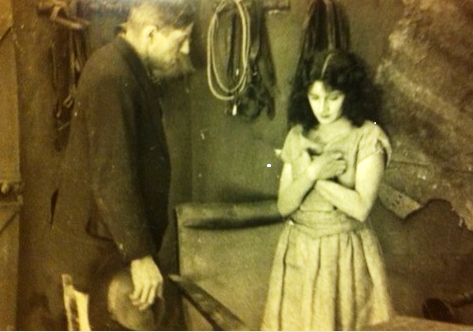 A scene from 'The Moth of Moonbi': leading actress Doris Ashwin with Marsden Hassell