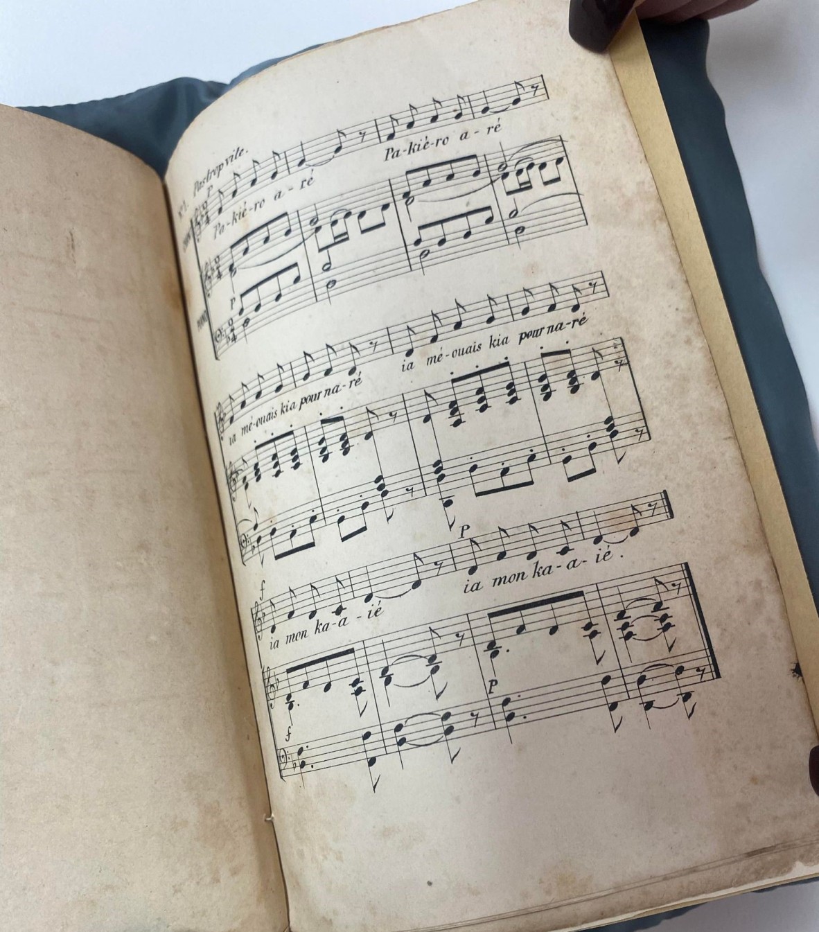 Aboriginal song printed in Narcisse pelletier book 